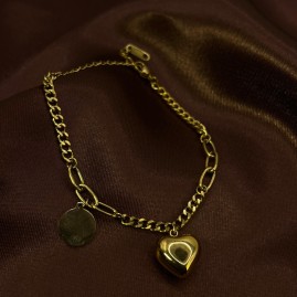 Bracelet double cœur