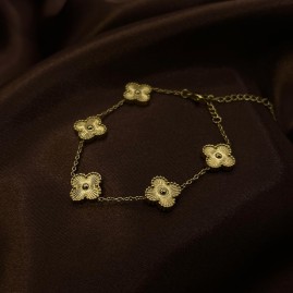 Bracelet doré fleur