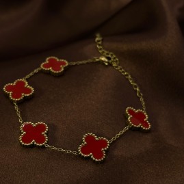 Bracelet fleure rouge